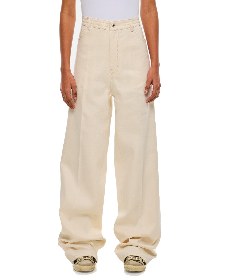 Setchu High-Waisted Wide-Leg Pants With Center Crease