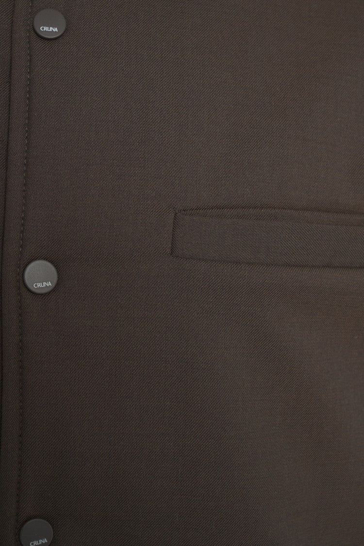 Cruna Padded Overshirt With Classic Collar