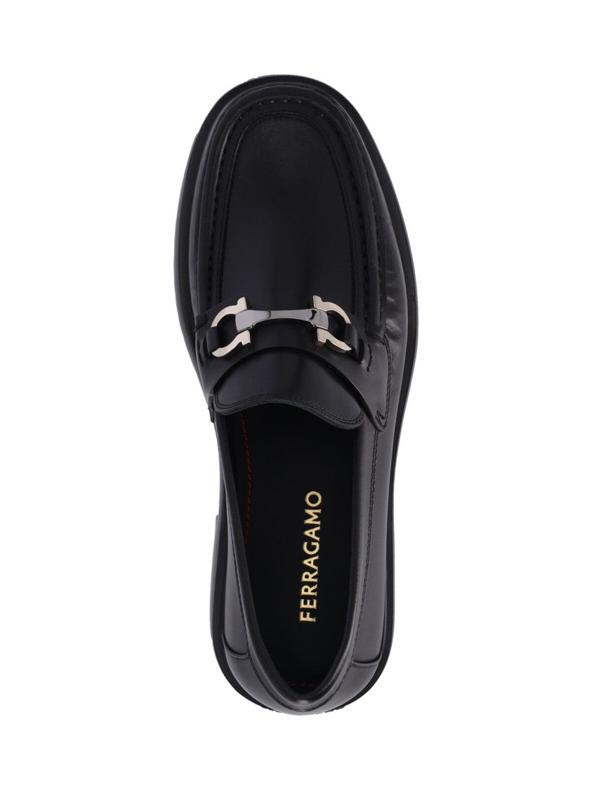 Ferragamo "Gancini" Loafers Black