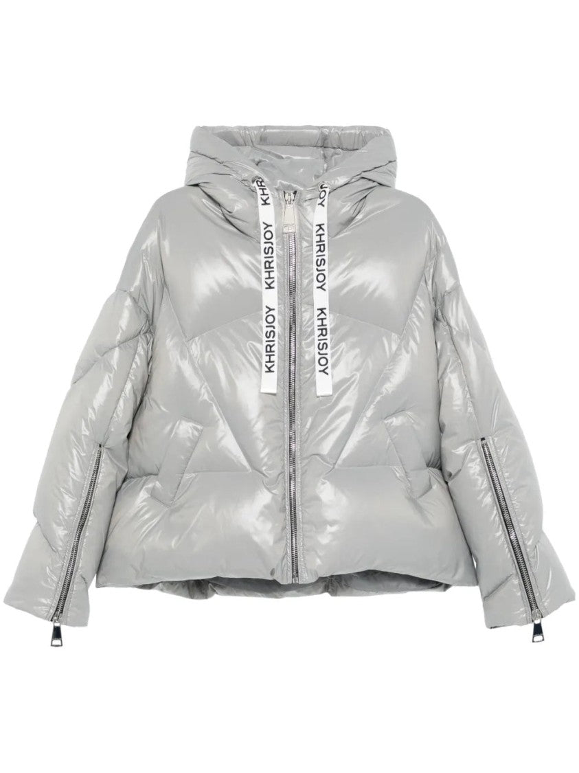 Khrisjoy Quilted Hooded Puffer Jacket With Glossy Finish