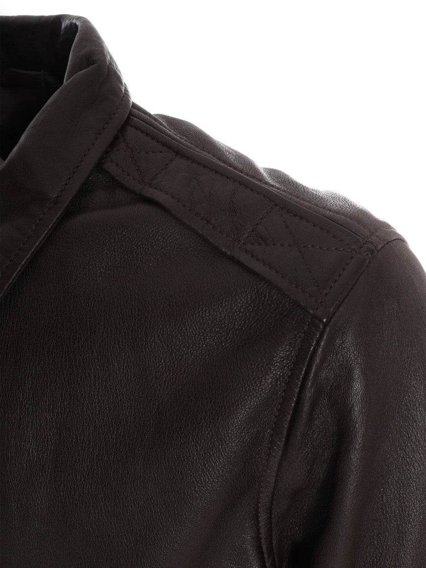 Schott Nyc Classic Brown Leather Bomber Jacket