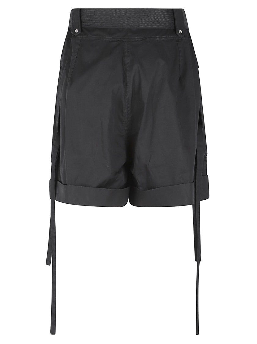 Alexander Mcqueen High-Waisted Structured Shorts With Belt And Cuffed Hem