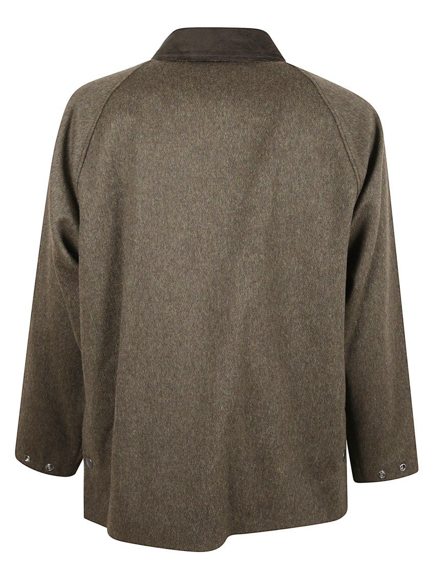 Barbour Boxy Wool-Blend Jacket With Dark Collar