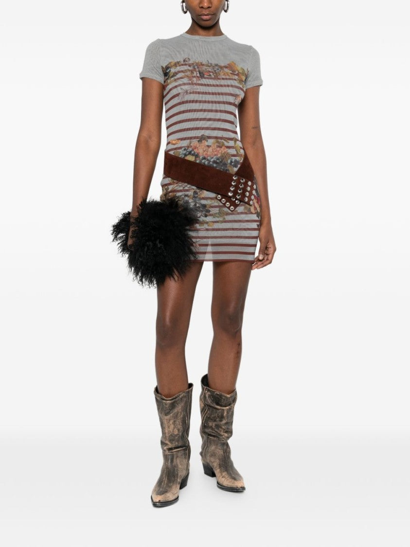 Jean Paul Gaultier Multicolour Silk And Nylon Mini Dress
