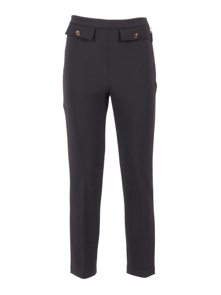 Elisabetta Franchi Tailored High-Waist Pants With Decorative Buttons