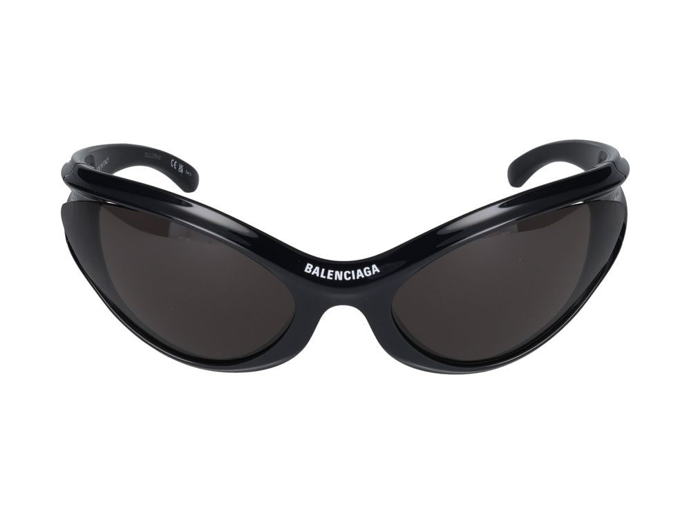 Balenciaga Black Bb0317s Oversized Cat-Eye Sunglasses