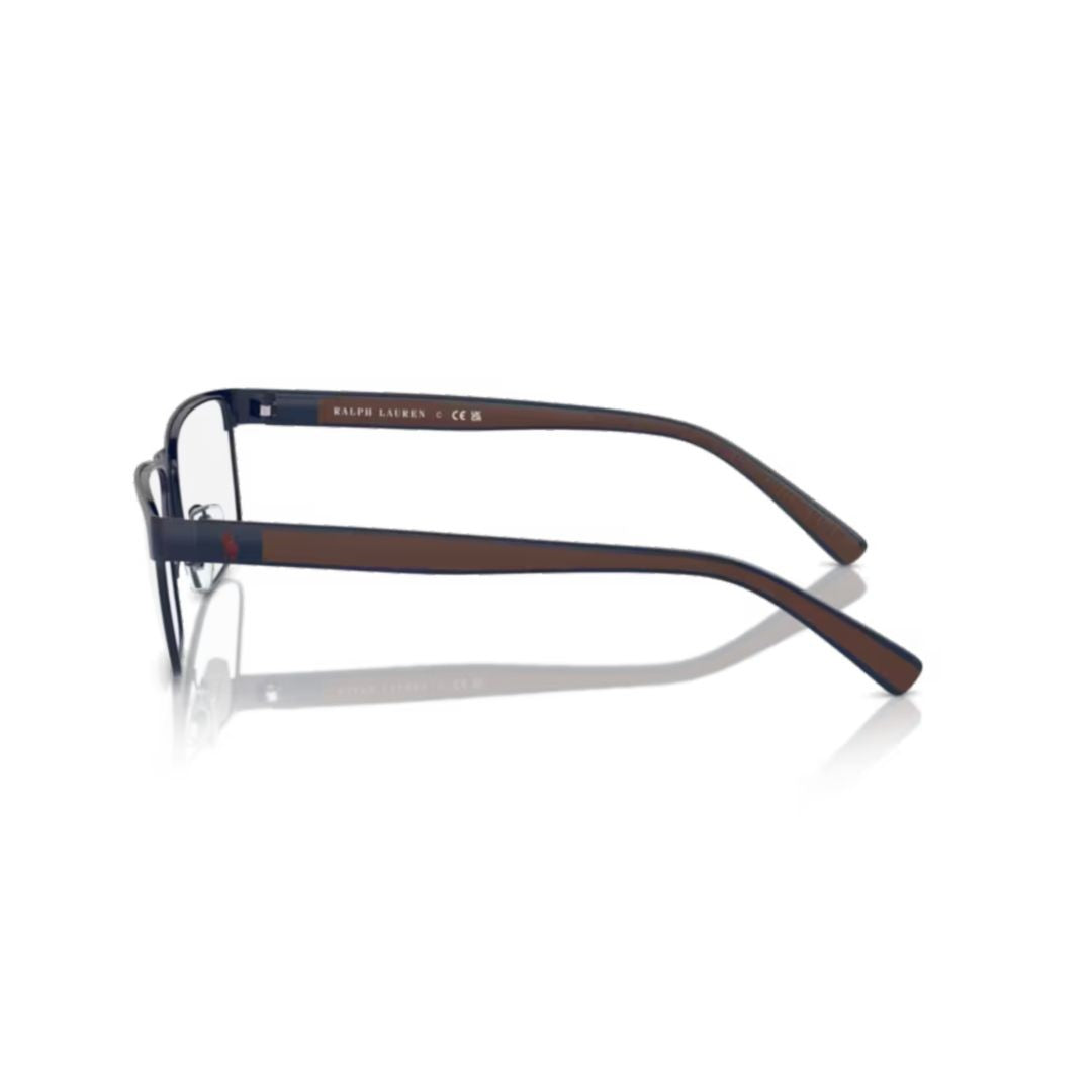 Polo Ralph Lauren 1229 Vista Rectangular Black Metal Frame Eyeglasses
