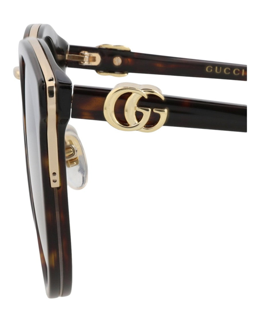 Gucci Round-Frame Acetate Sunglasses