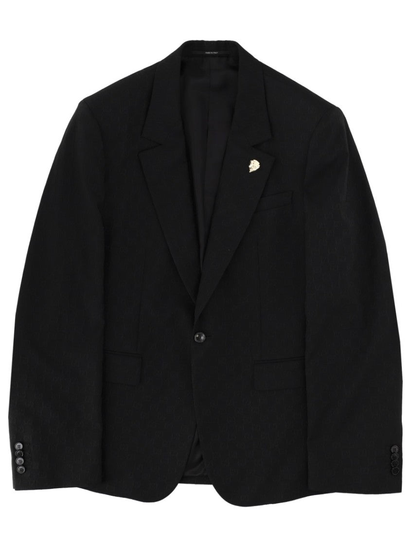 Gucci Single-Breasted Jacket With Subtle Gg Weave