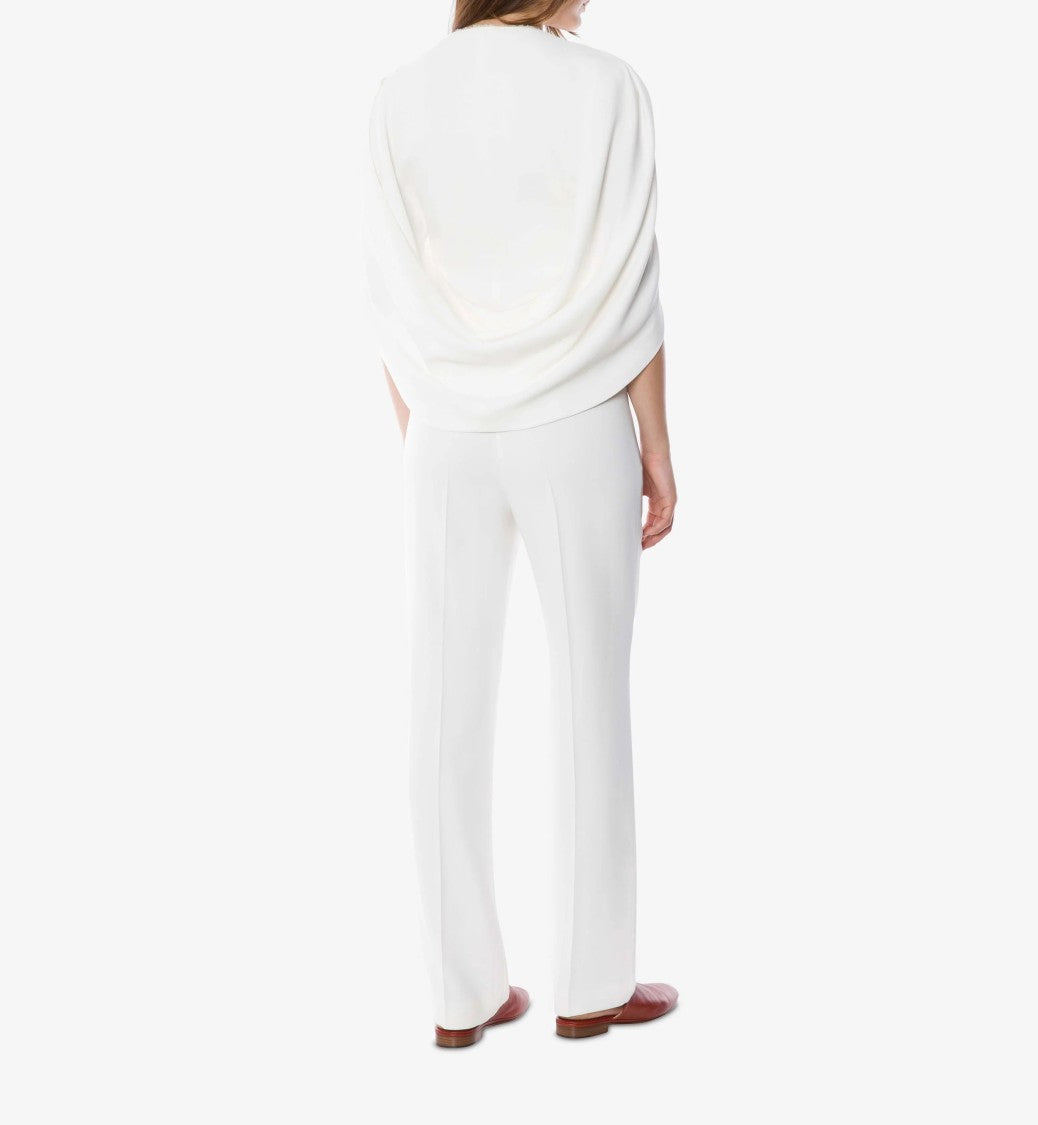 Alberta Ferretti Tailored White Trousers