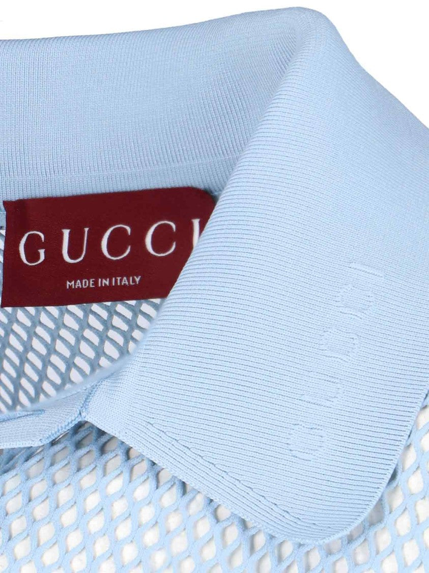 Gucci Knit Polo – Blue