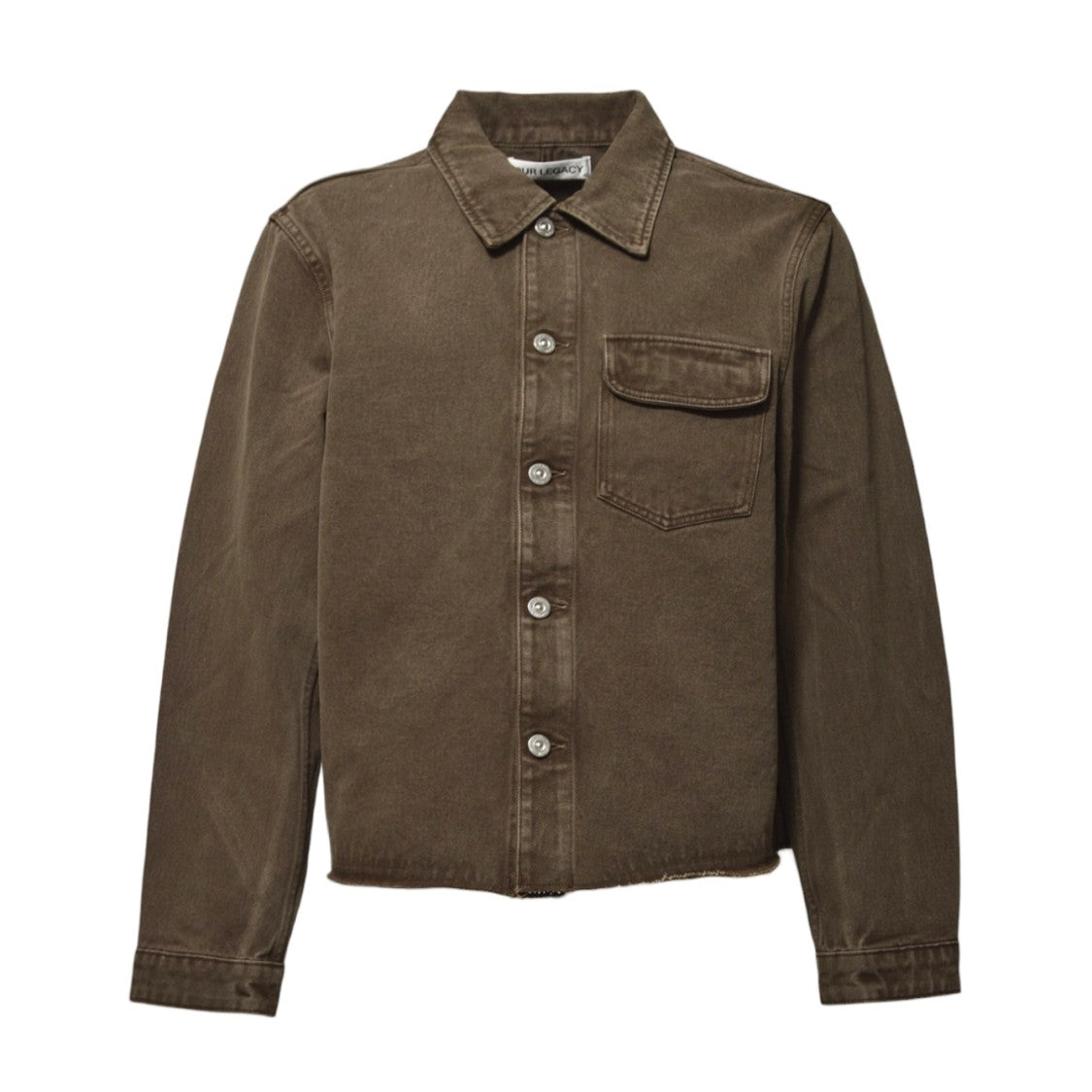 Our Legacy Cut Rebirth Jacket In Brown Dyed Cotton