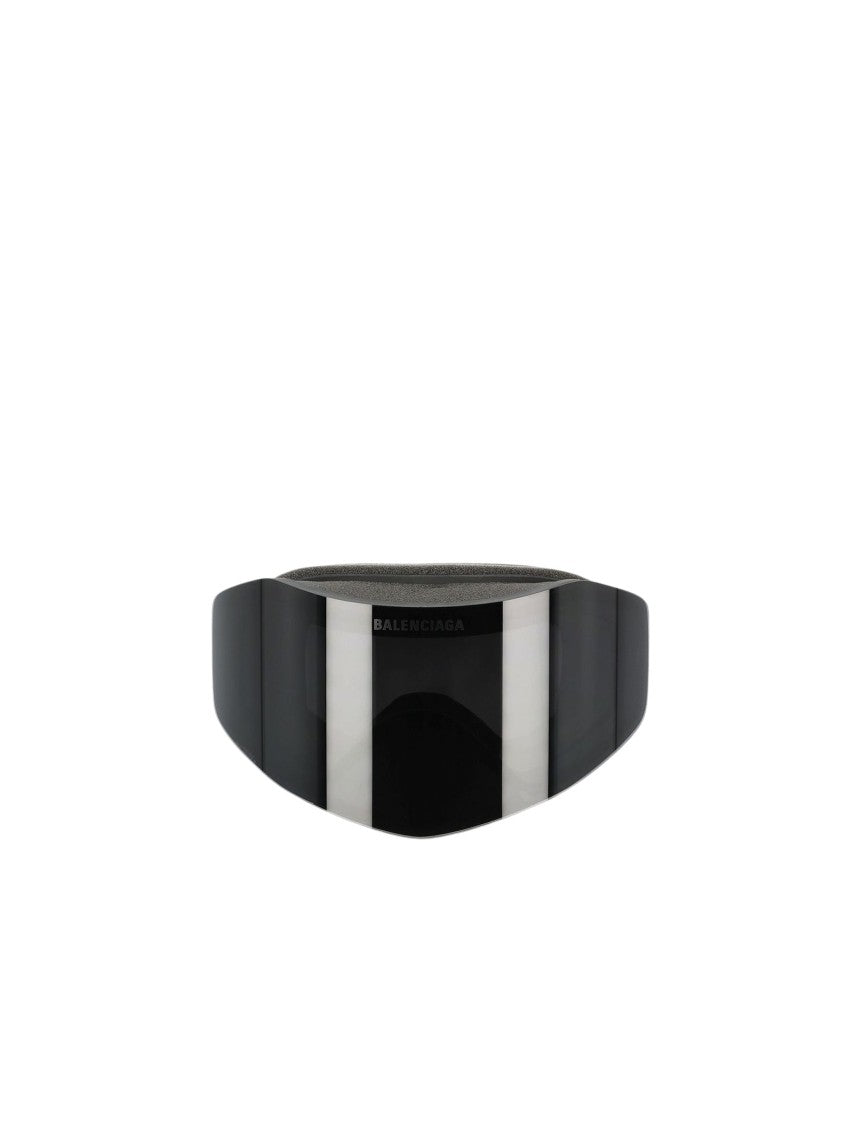 Balenciaga Futuristic Reflective Visor Sunglasses