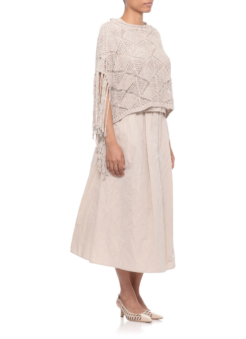 Antonelli Firenze Beige Brionia Sequined Cut-Out Sweater