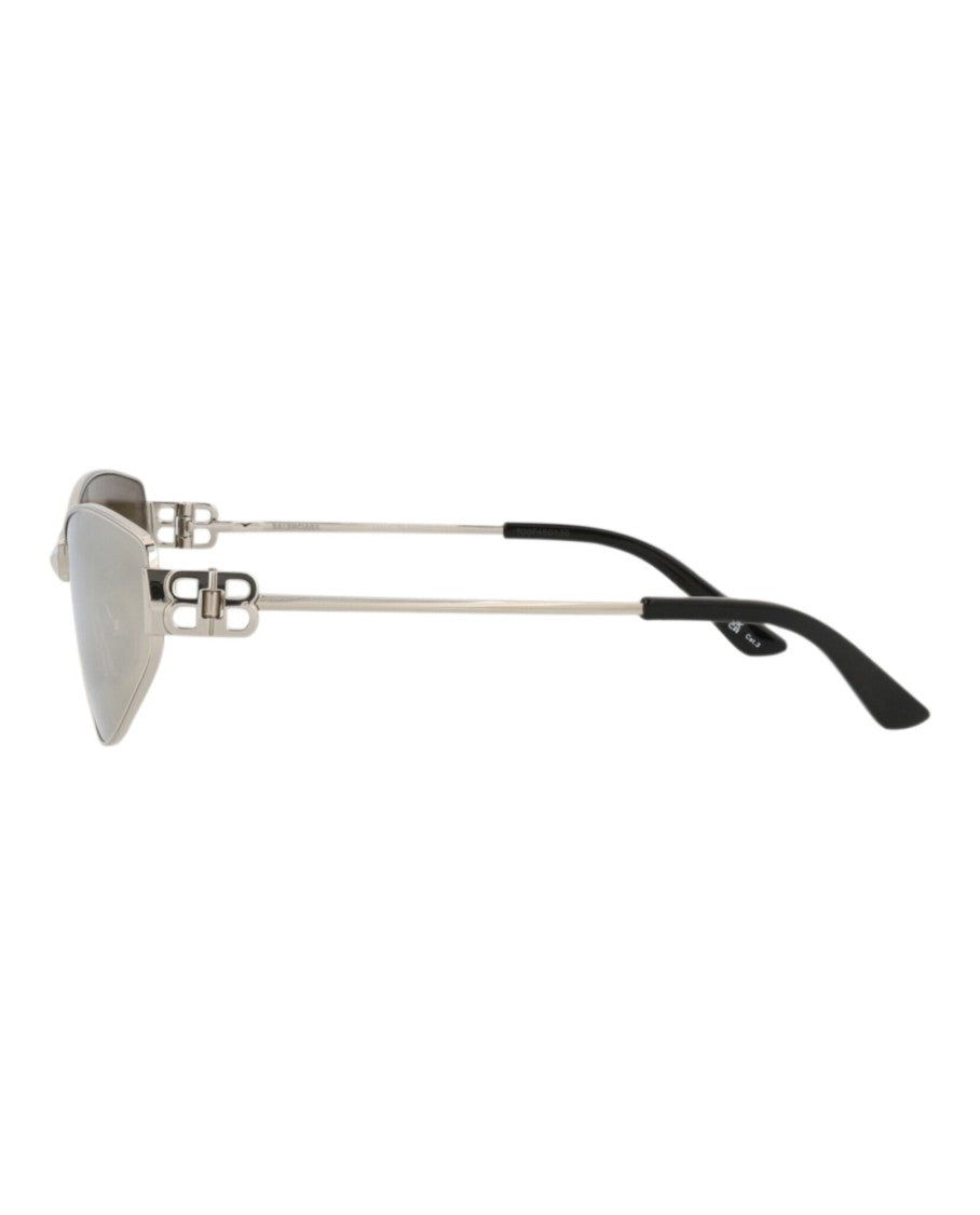 Balenciaga Cat Eye-Frame Metal Sunglasses With Distinctive Cutout Detail