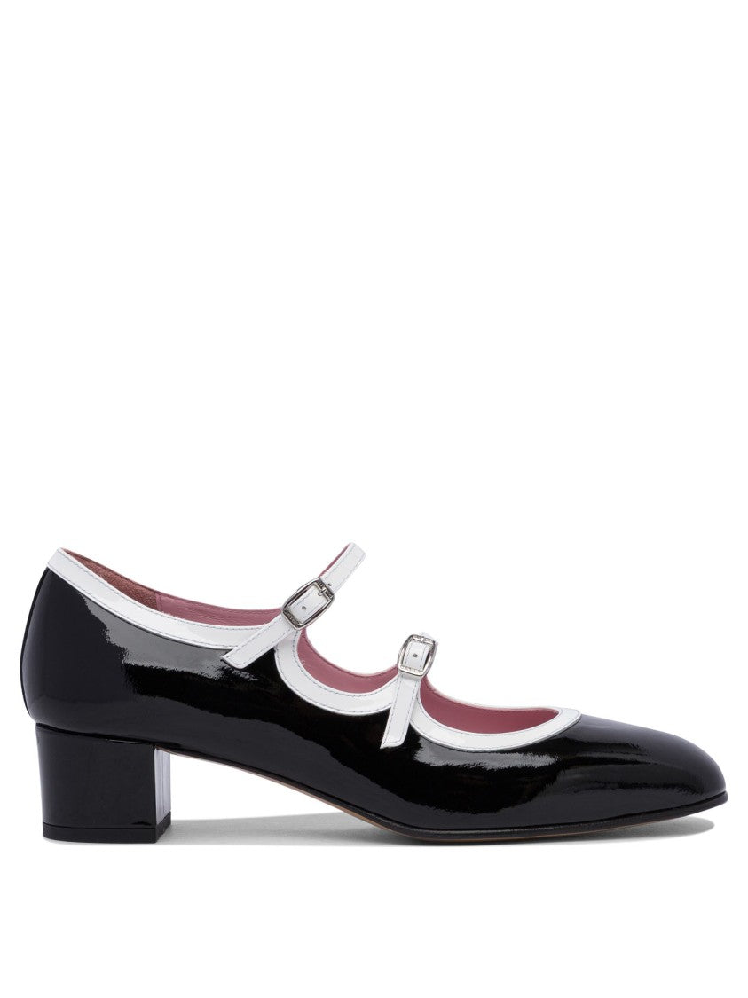 Carel Paris Block Heel Shoes With Glossy Finish