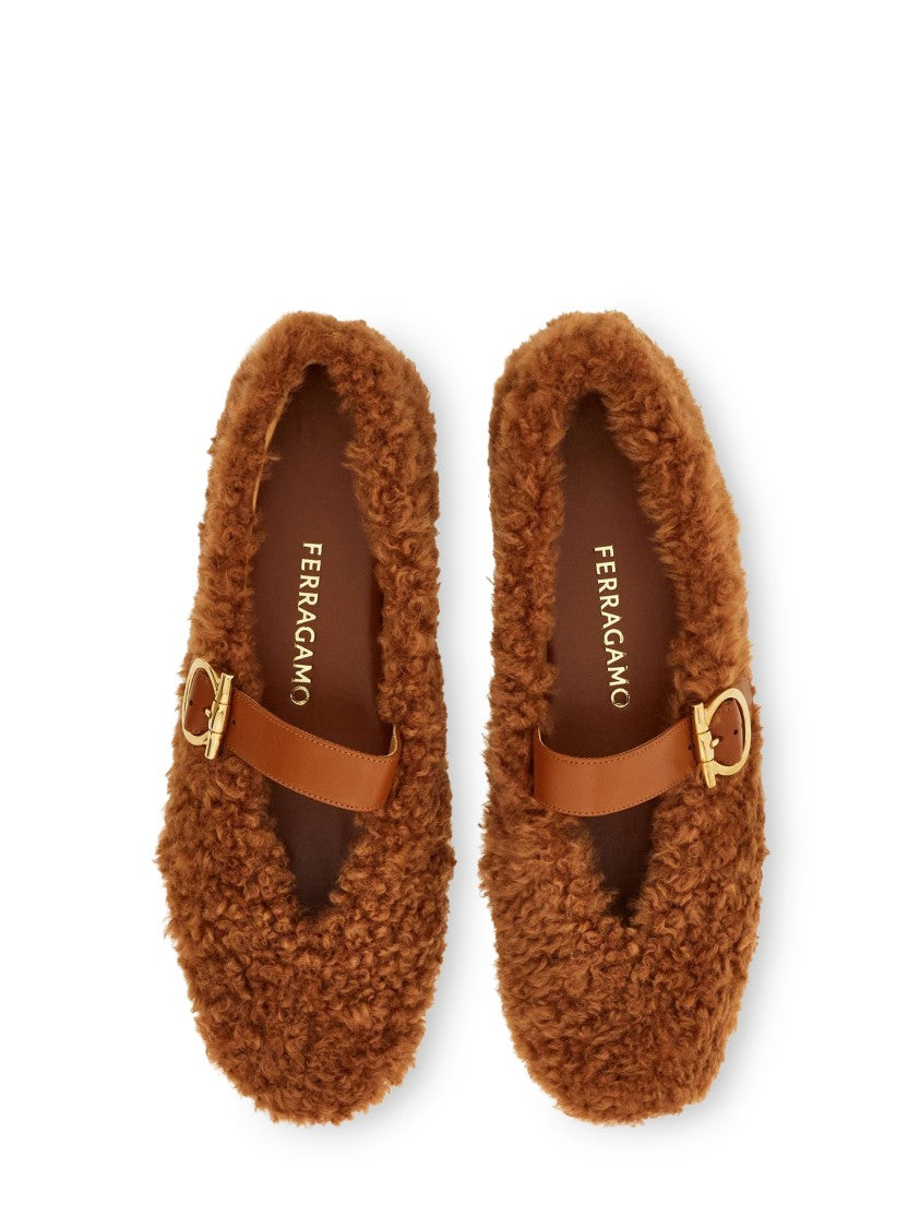 Ferragamo Refined Nappa Leather Flat Shoes