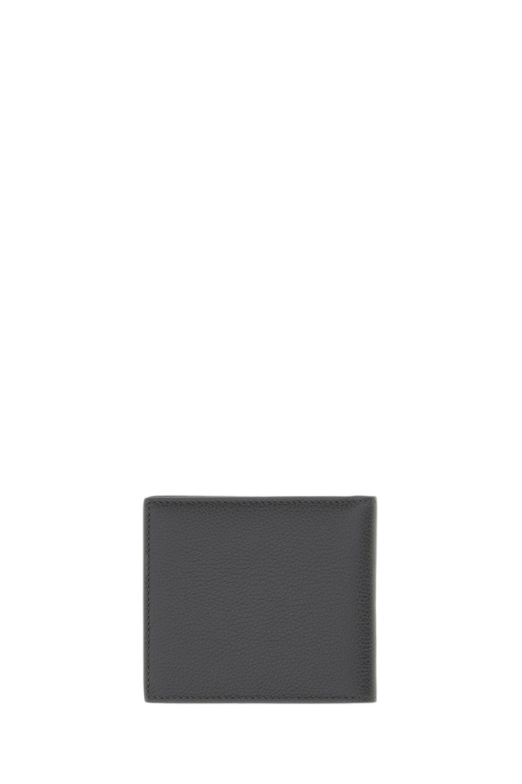Thom Browne Grey Pebble Grain Leather Slim Bifold Wallet