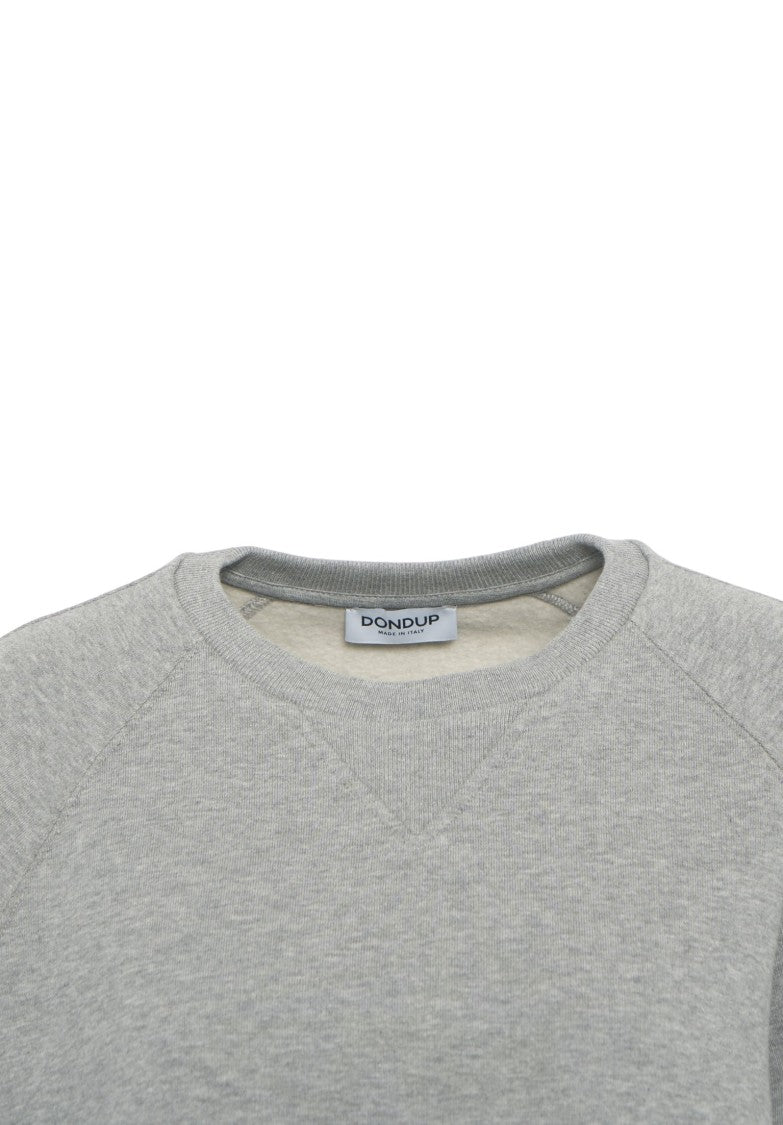 Dondup Cropped Sweatshirt With Classic Crew Neck And Raglan Sleeves