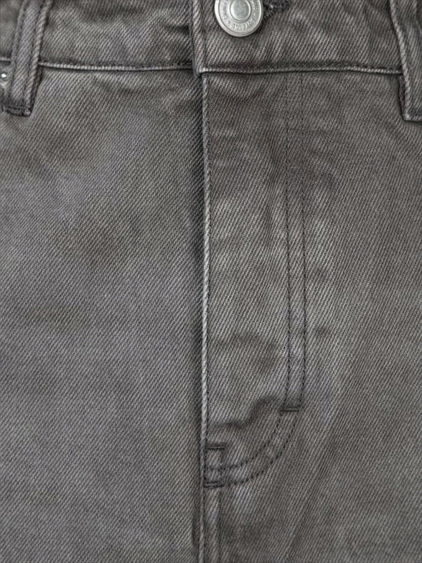Ami Paris Straight-Leg Grey Denim Pants With Classic Five-Pocket Design