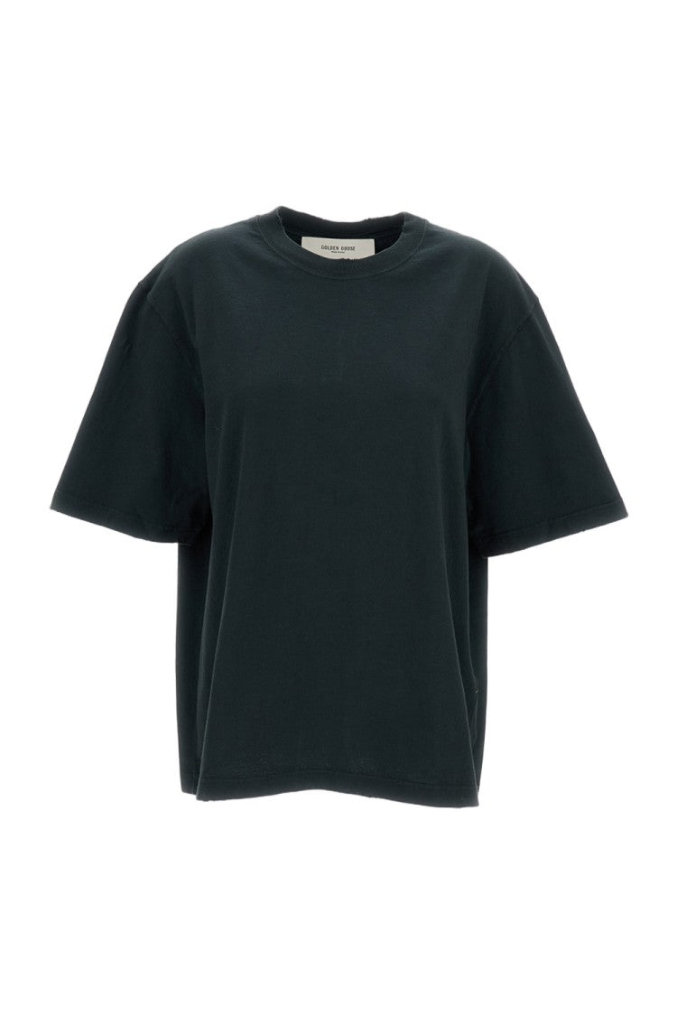 Golden Goose Relaxed Fit Vintage Washed T-Shirt With Logo Patch
