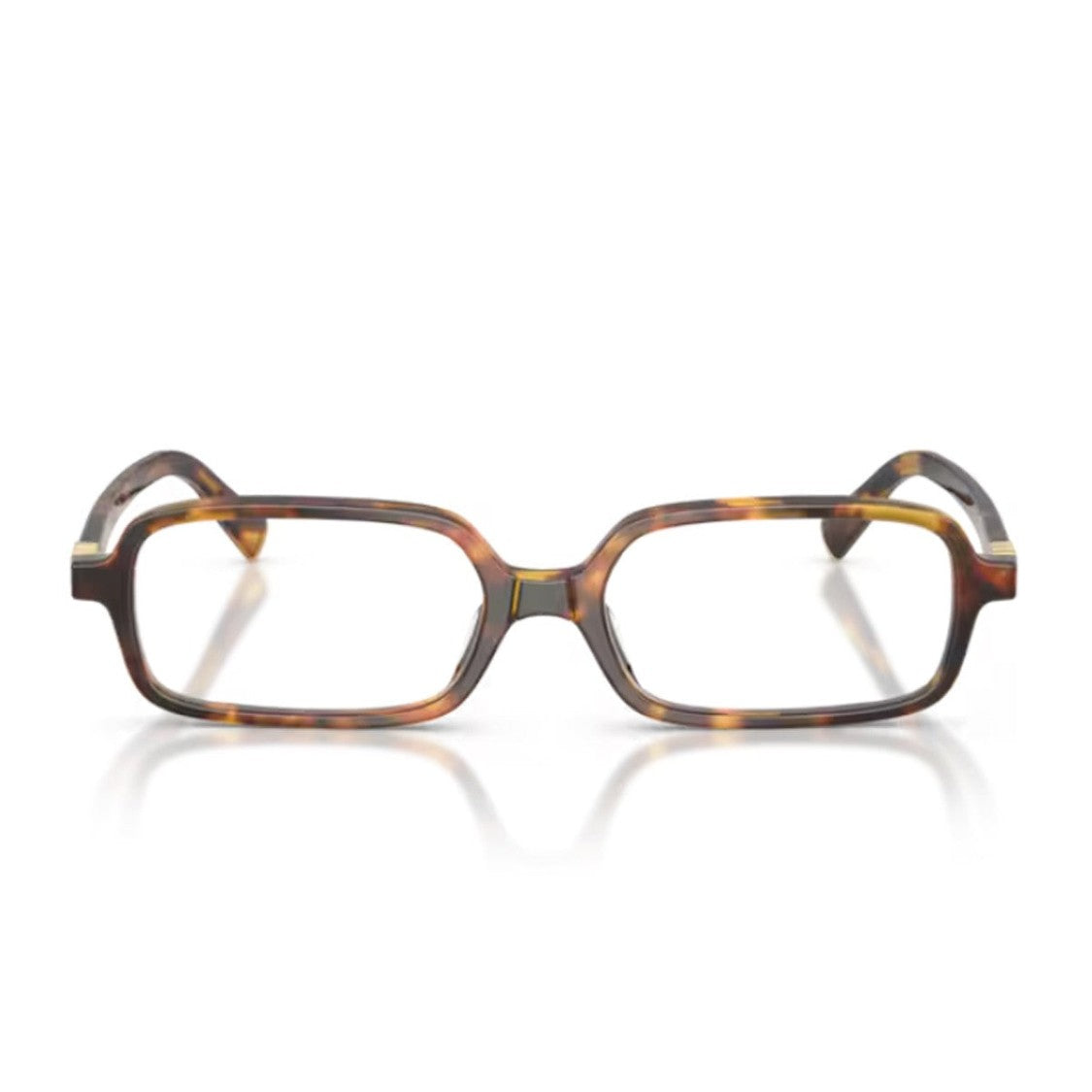 Miu Miu Havana Miu Regard Acetate Rectangular Sunglasses