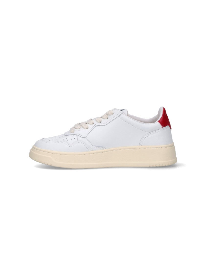 Autry White Medalist Leather Sneakers