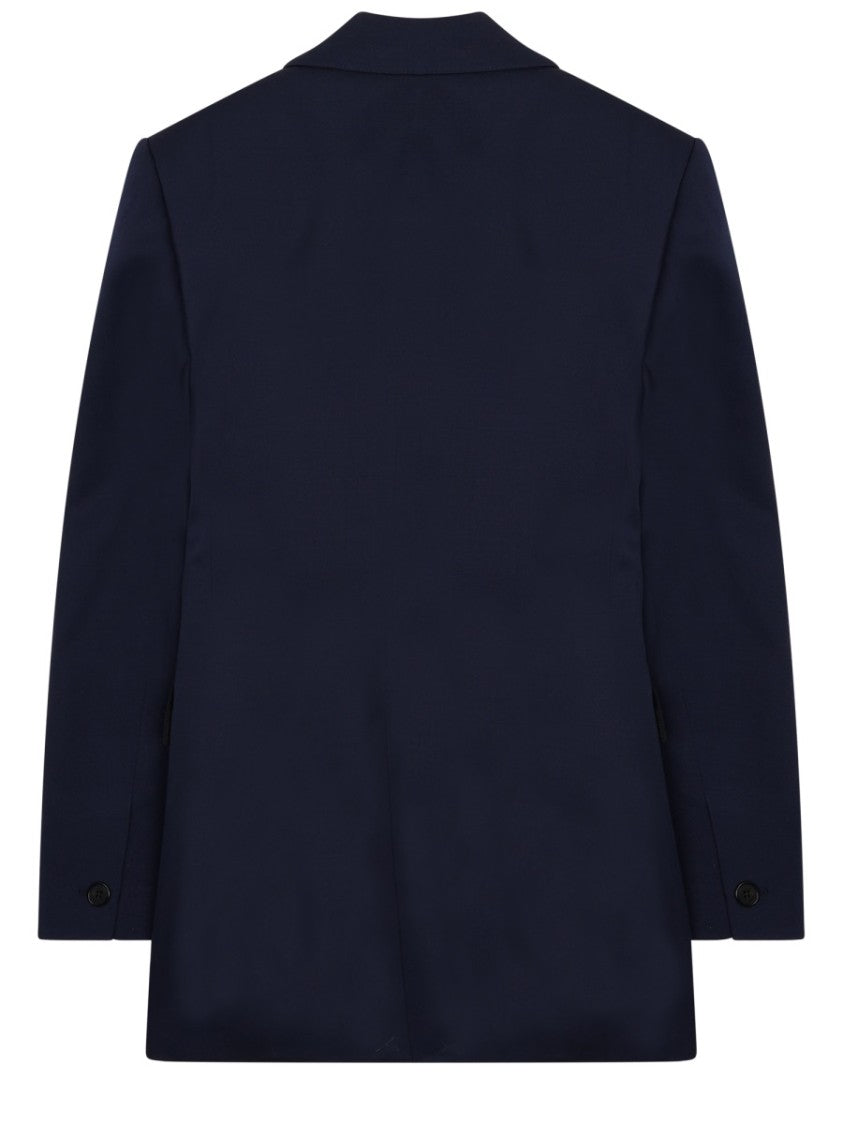Celine Tailored Wool Blazer With Notched Lapel And Flap Pockets