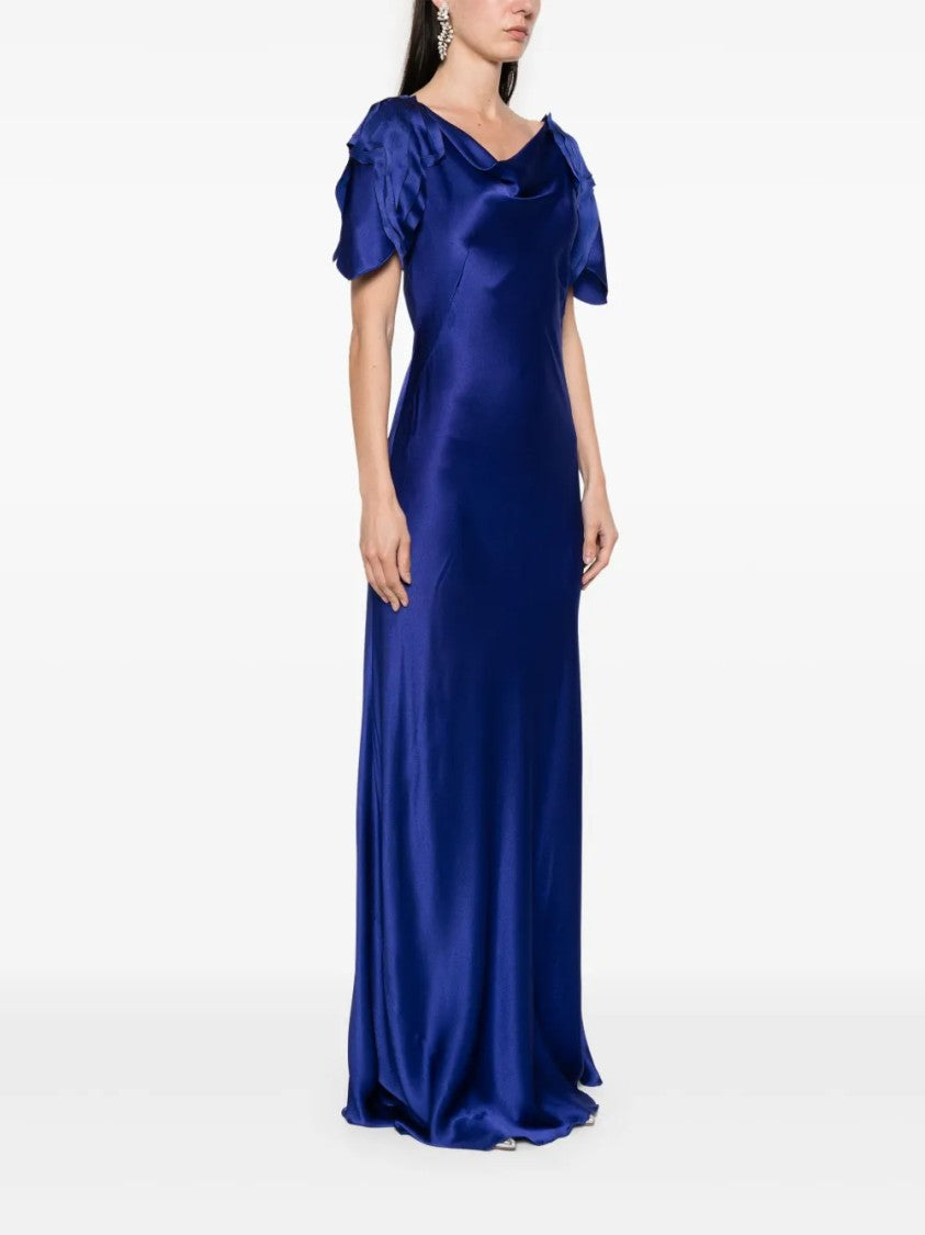 Alberta Ferretti Flowing Silhouette Dress With Refined Design