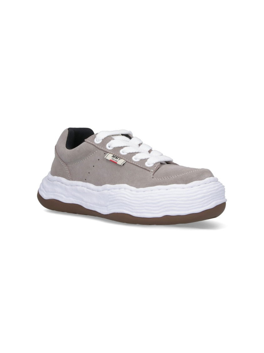 Maison Mihara Yasuhiro Low-Top Sneakers In Grey Calf Leather