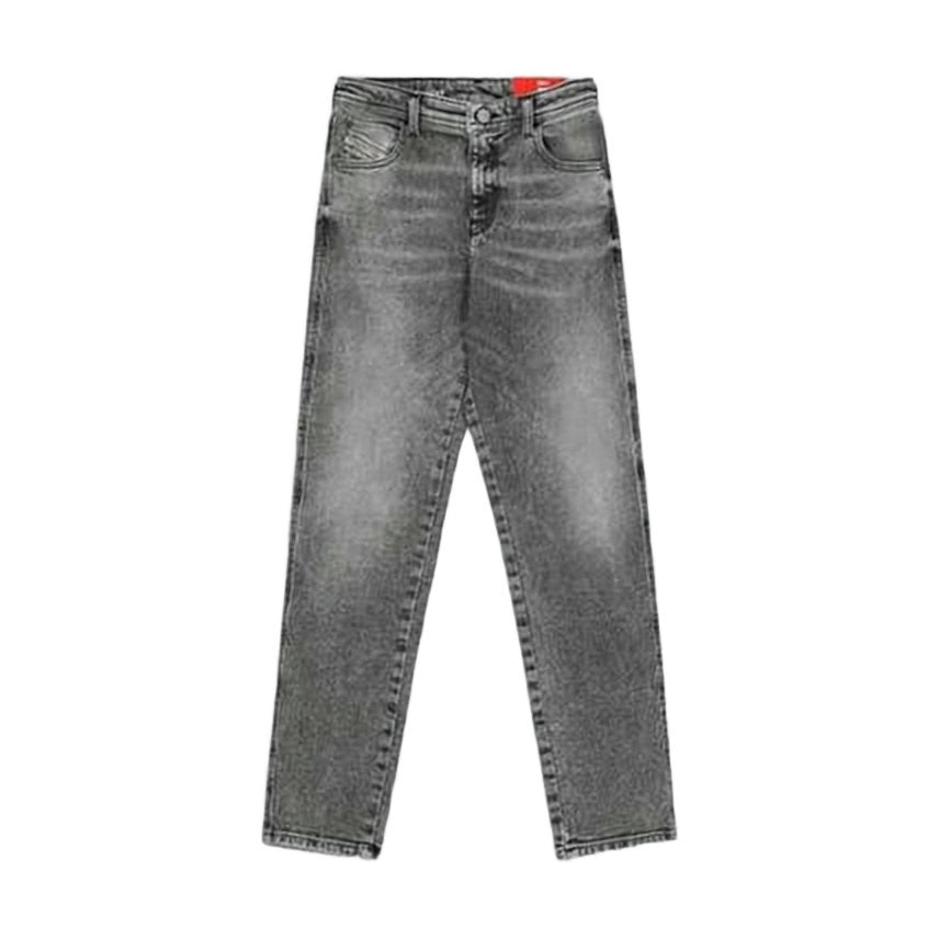 Diesel Mid-Rise Grey Wash Straight-Leg Denim Pants