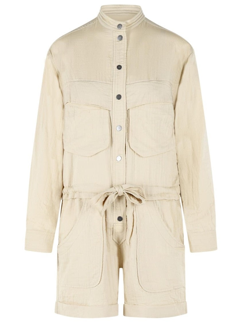 Isabel Marant Étoile 'Betyna' One-Piece Jumpsuit In Beige Cotton Blend