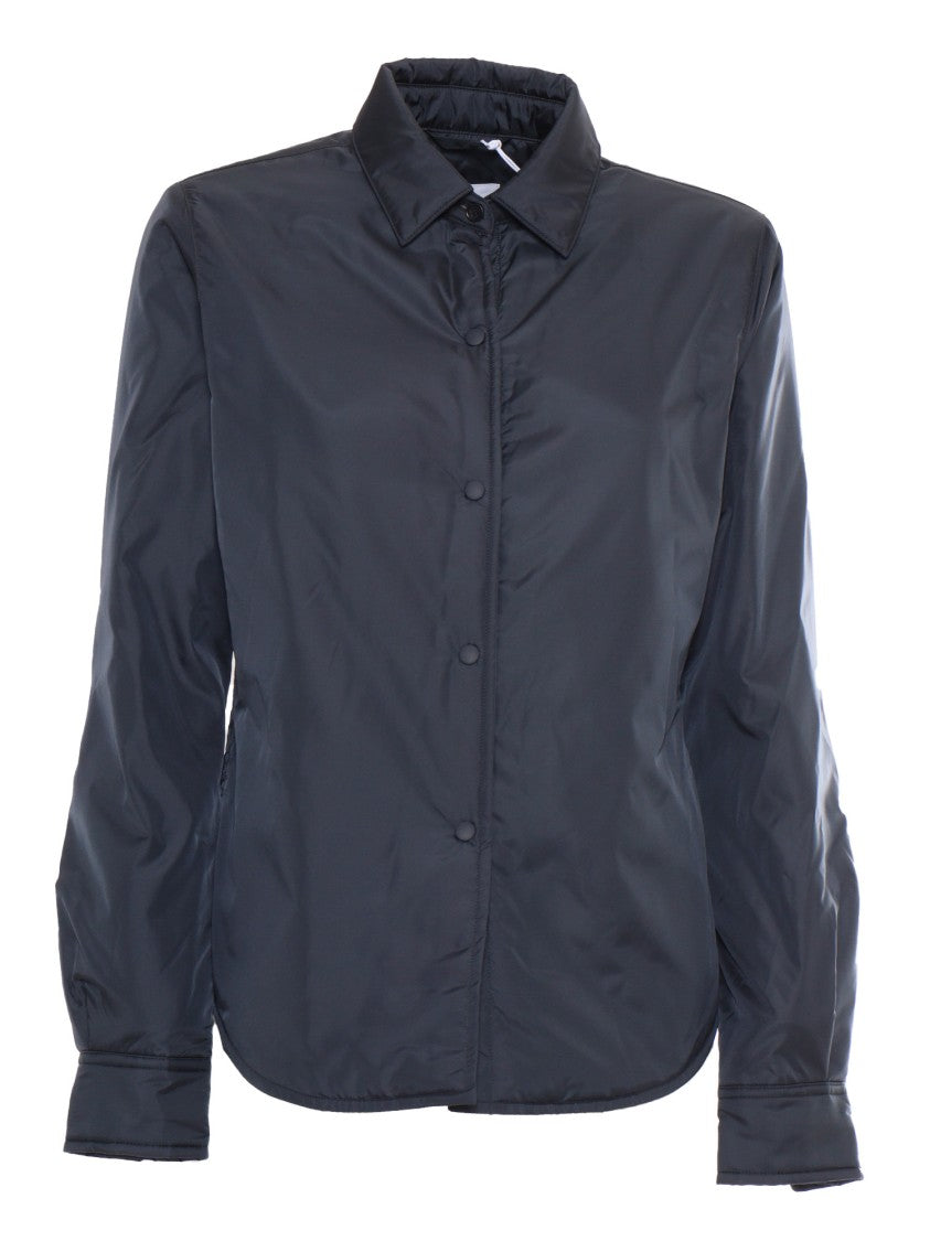 Aspesi Smooth-Finish Black Shirt With Classic Collar