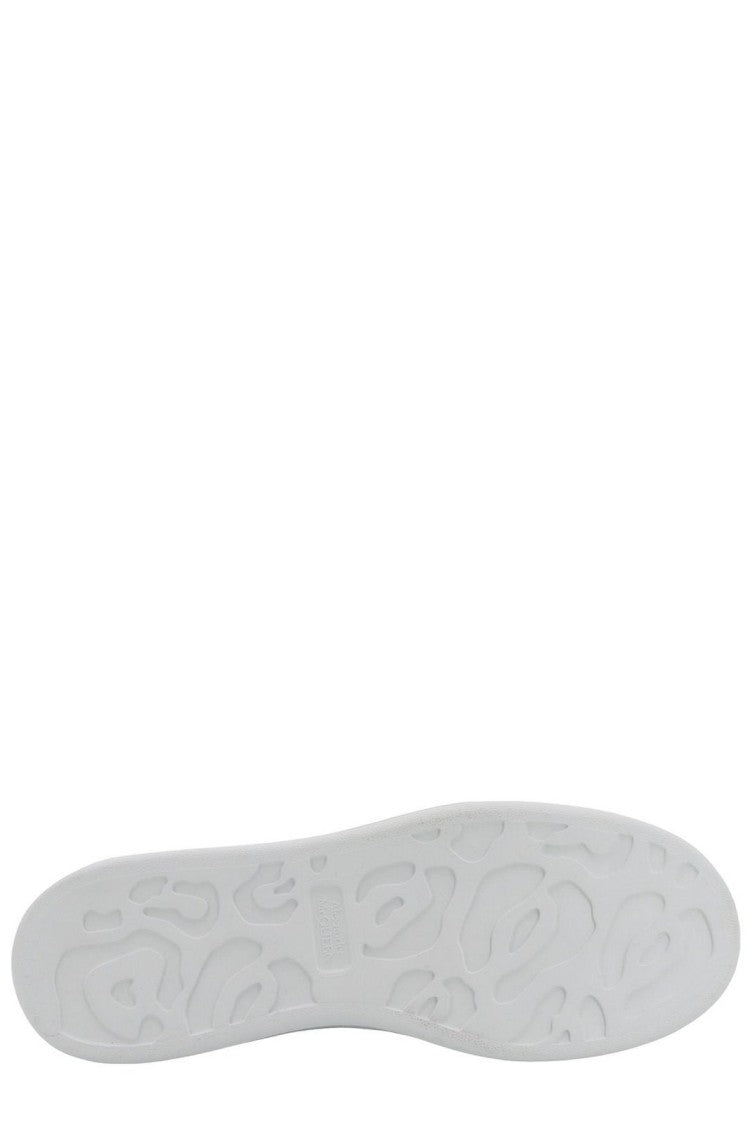 Alexander Mcqueen White Sneakers With Metallic Heel Accent
