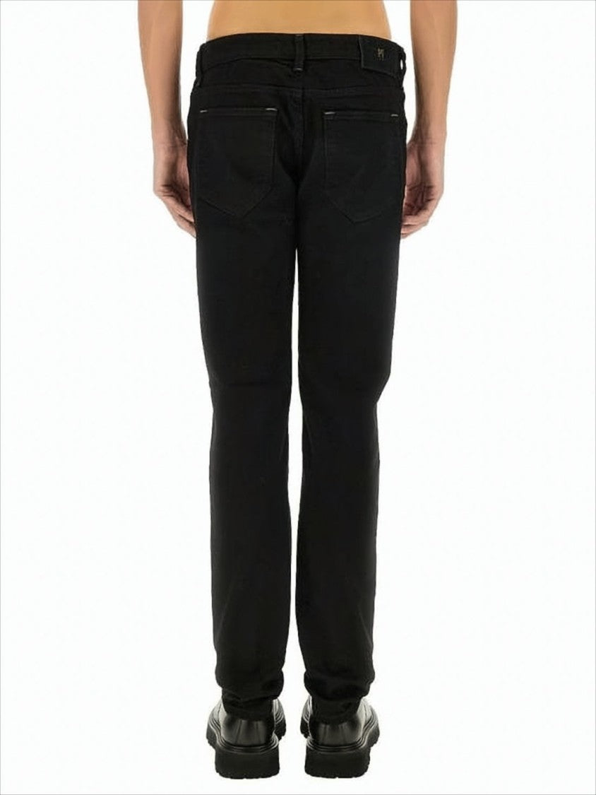Pt Torino Slim Fit Black Denim Pant With Classic Five-Pocket Design