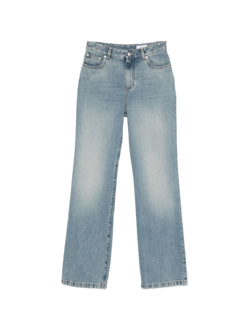 Alexander Mcqueen Straight Leg Washed Denim Jeans