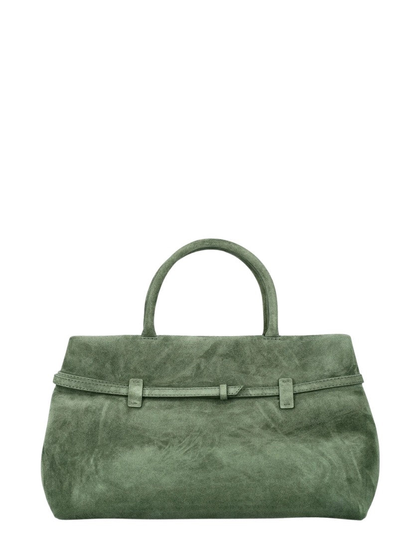 Manu Atelier Green Le Cambon 35 Leather Handbag