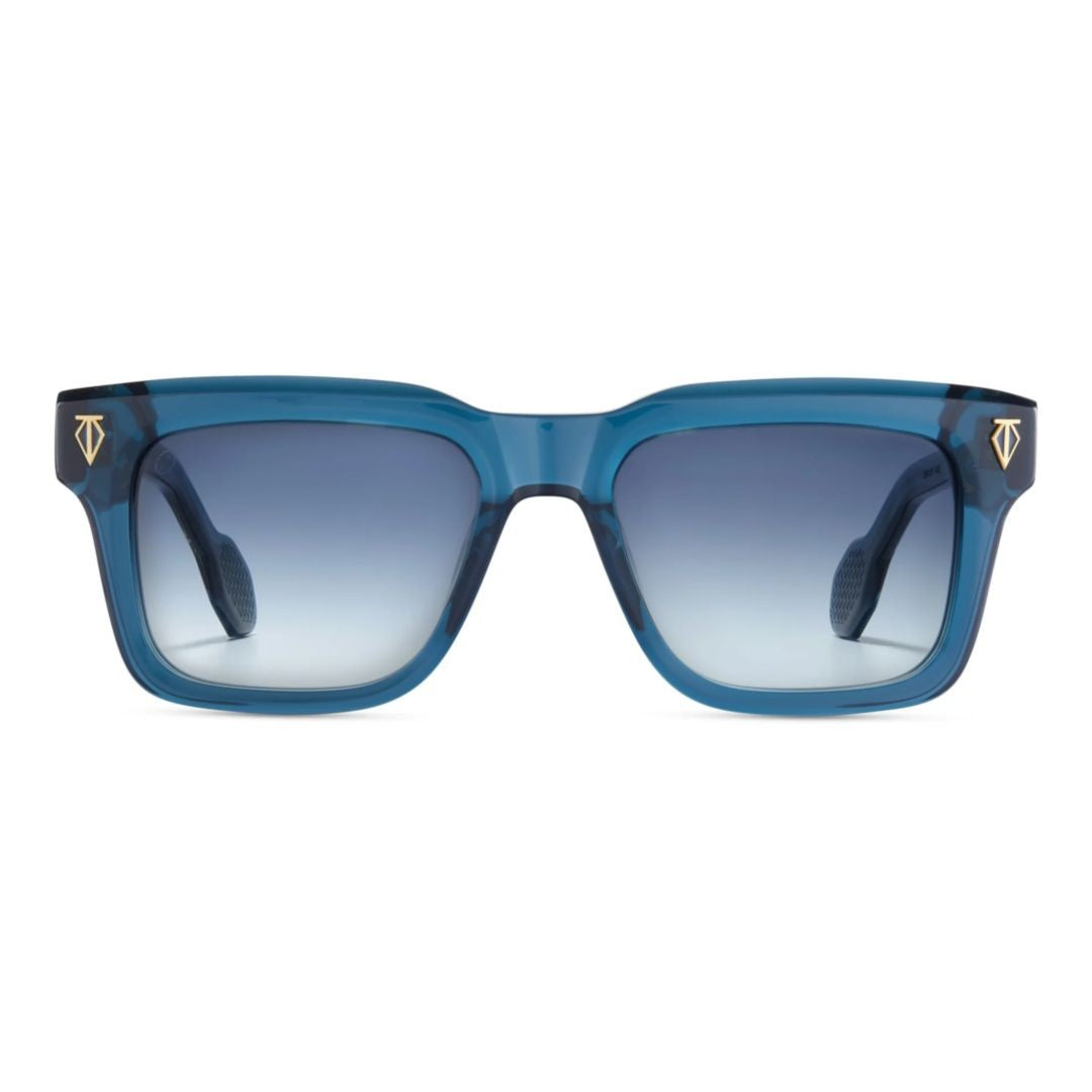 T Henri Translucent Blue H1 Square Acetate Sunglasses
