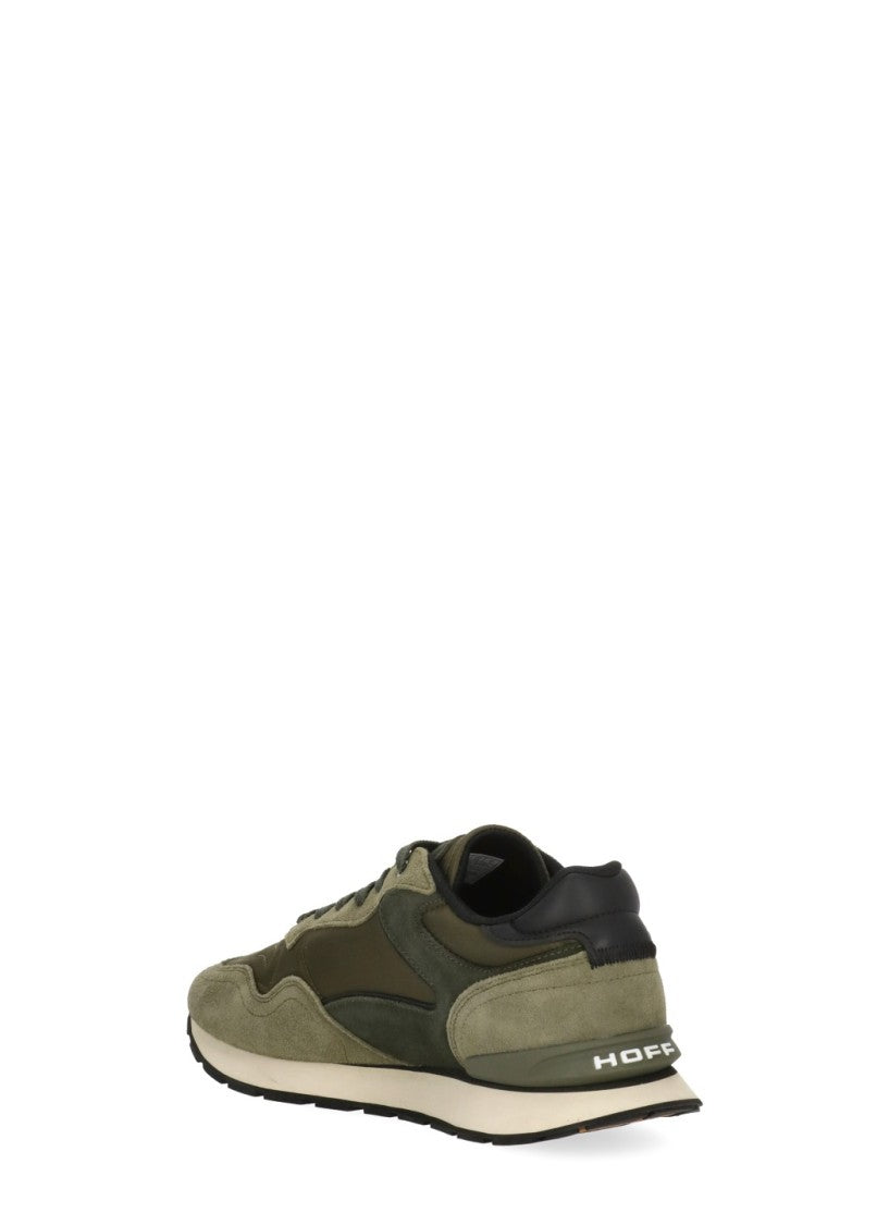 Hoff Green Low-Top Suede Leather Sneakers
