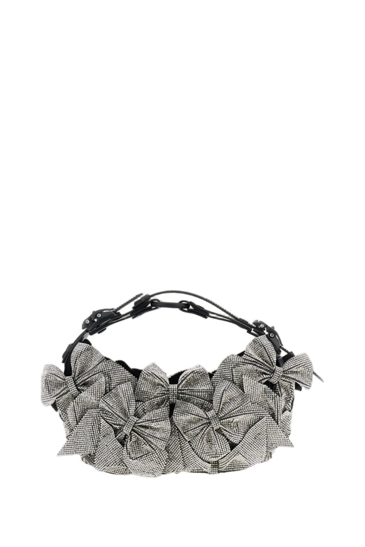Junya Watanabe Cotton Shoulder Bag With Rhinestone Bow Embellishments