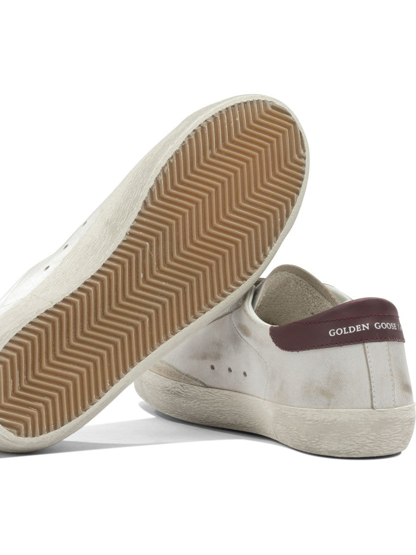 Golden Goose Distressed White Low-Top Sneakers