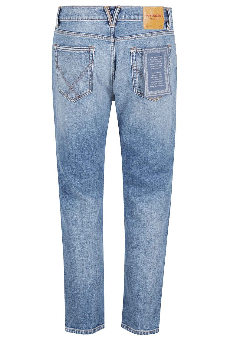 Roy Roger's Blue Five-Pocket Regular Straight-Leg Cotton-Blend Jeans