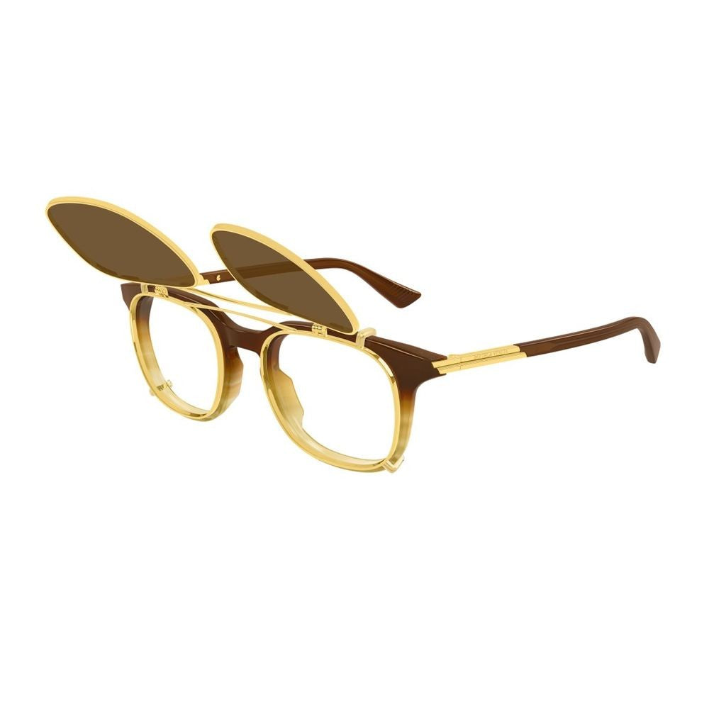 Bottega Veneta Bv1429s Ribbon Line Rectangular Brown Eyeglasses