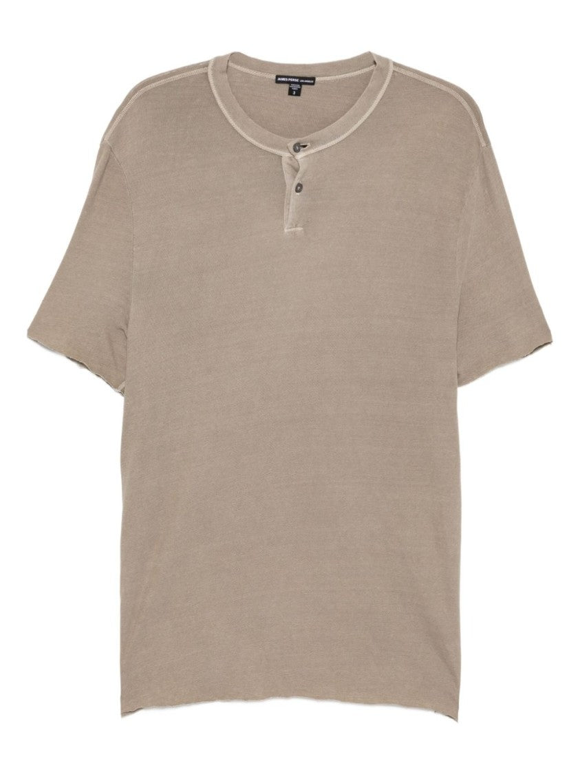 James Perse Relaxed-Fit Henley T-Shirt In Soft Slub Cotton