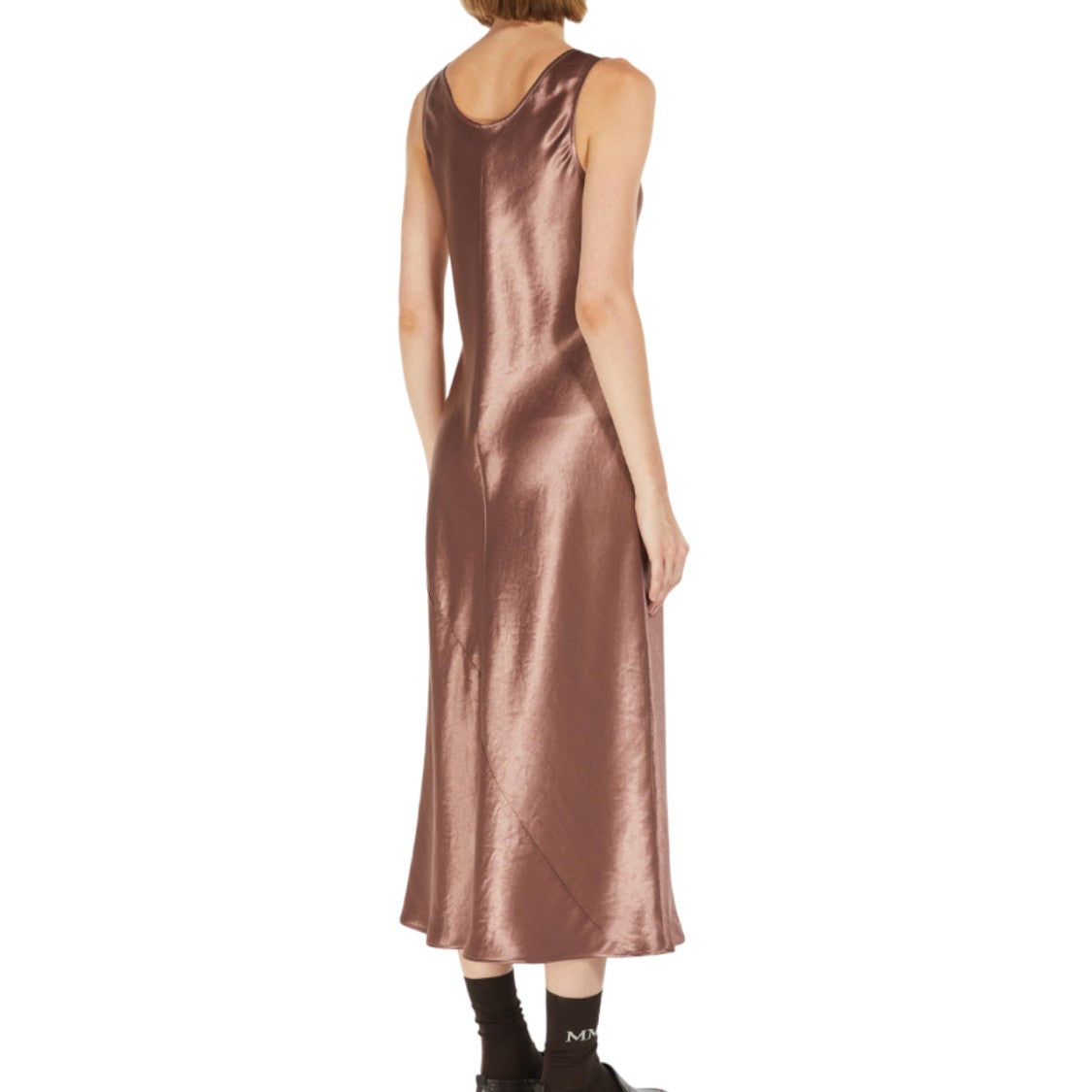 Max Mara Satin-Like Sleeveless Midi Dress