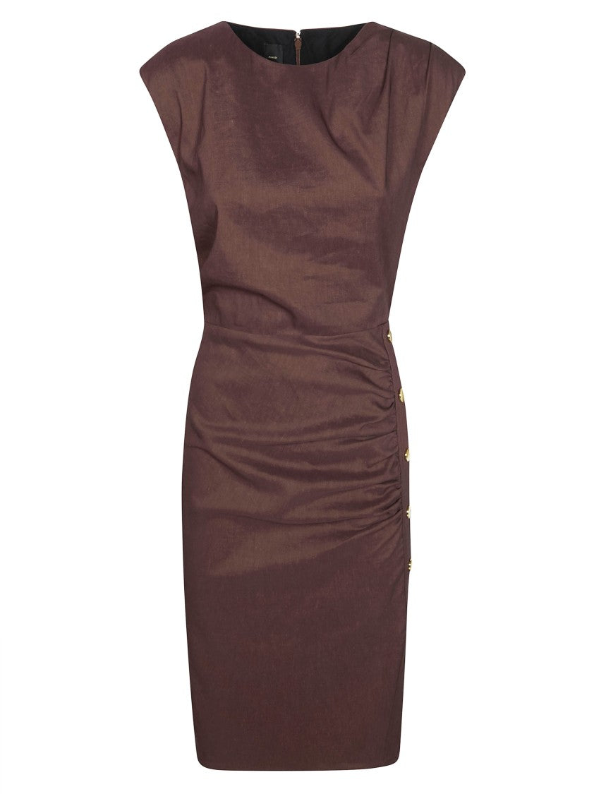 Pinko Abito Alissa Abito LINO Stretch Marrone