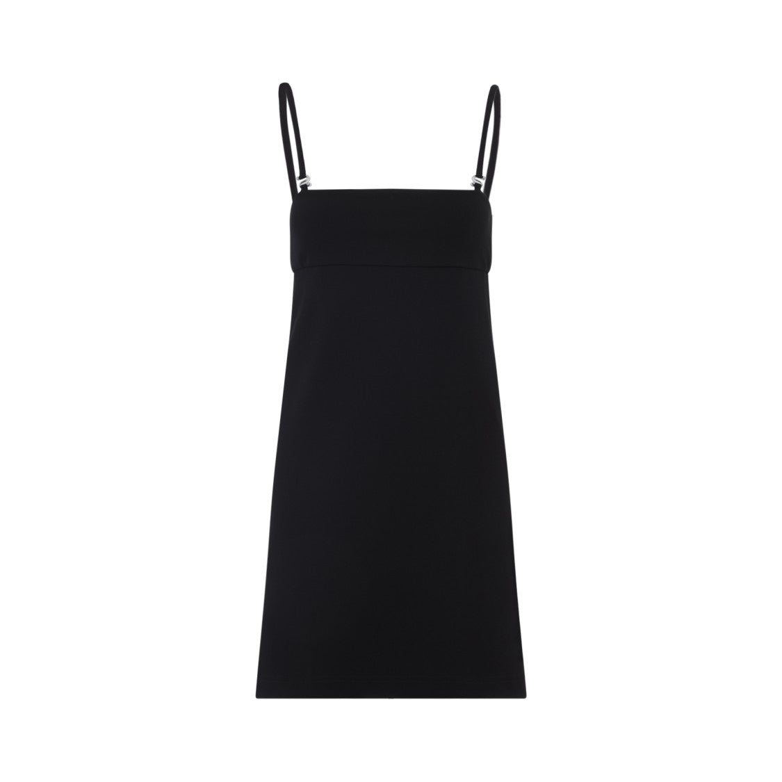 Sportmax Mini Black Dress With Silver-Tone Detail