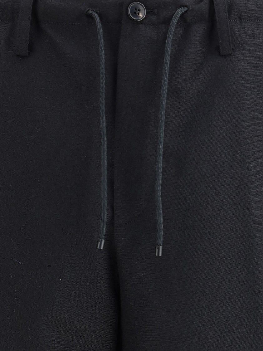 Dries Van Noten Black Penny Tailored Wool Pants