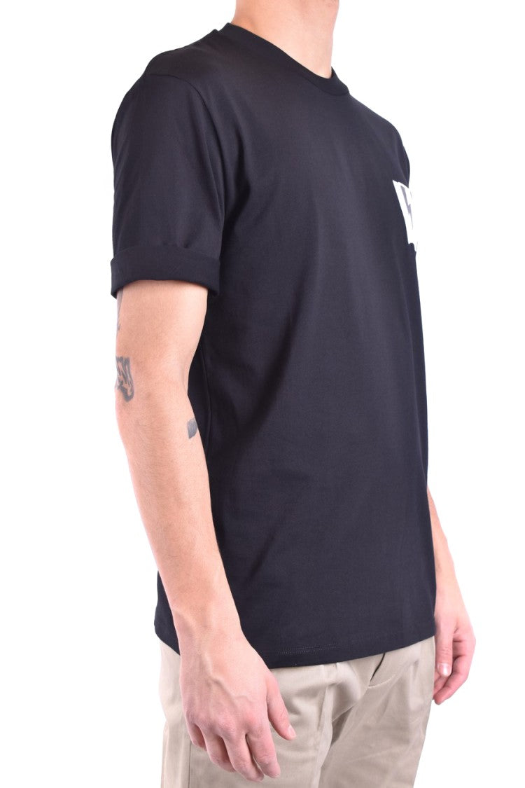 Neil Barrett Black Short-Sleeve T-Shirt With Lightning Bolt Graphic