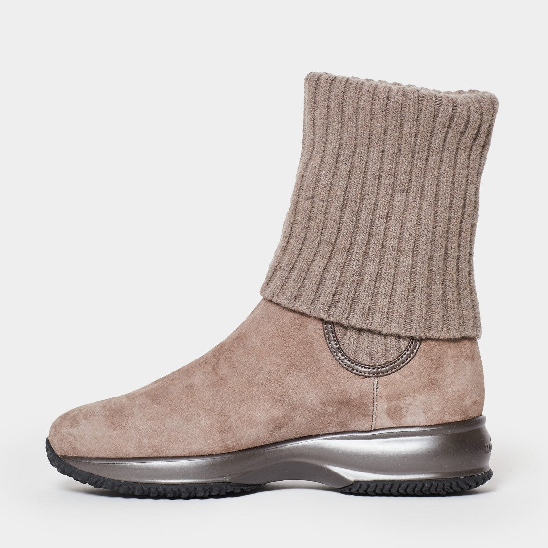 Hogan Beige Suede Ankle Boots